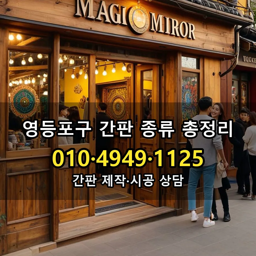 간판 종류 총정리 설치 현장